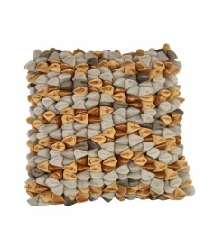 HAANS Lifestyle Dekokissen & -Bezüge|Sitzkissen & Dekokissen-Kissenbezug Pebble 45 x 45 cm Grau / Gelb