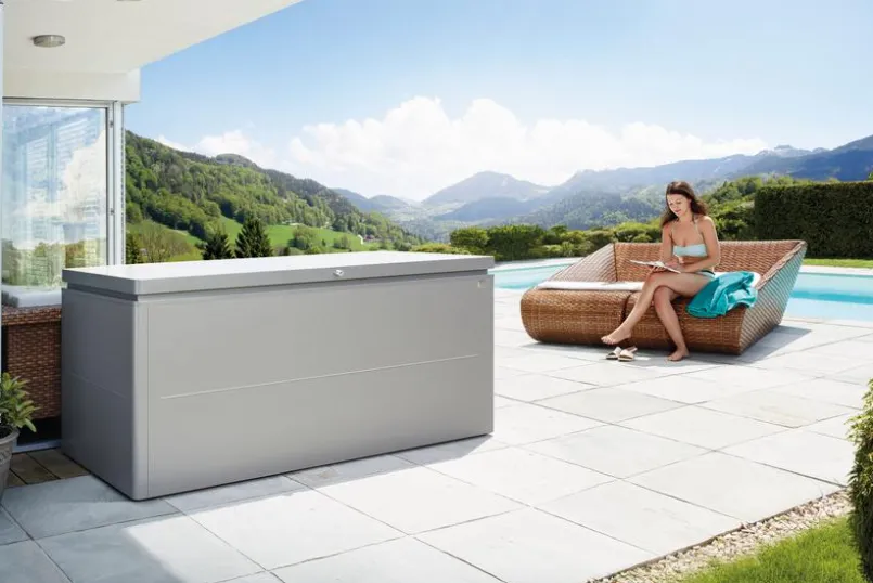 biohort Kissen- & Auflagenboxen|Kissen- & Auflagenboxen-Kissenbox 200 x 88,50 x 84 cm Quarzit