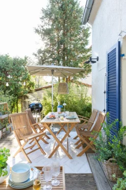 Gartenstühle|Brafab Klappstuhl Turin Teak