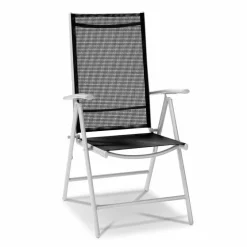Balkonstühle|Gartenstühle-Klappstuhl Adria, Alu/Textilene Schwarz