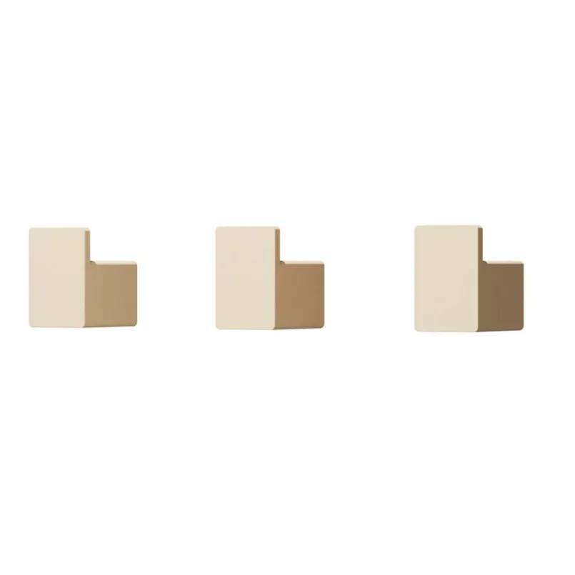 Garderobenständer & -Haken|Metallbude Kleiderhaken 3er-Set Palo Cashew