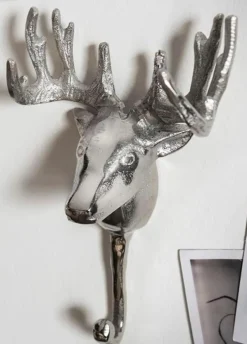 Garderobenständer & -Haken-Kleiderhaken Hirsch Alu