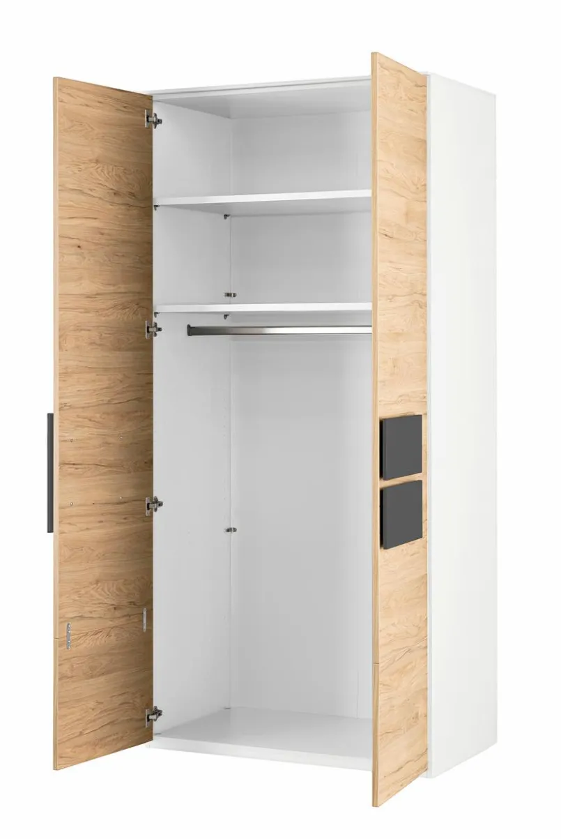 Röhr Kinderzimmer Schränke|Kinderzimmer Schränke-Kleiderschrank Clip 101 x 215 cm Eiche