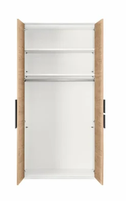Röhr Kinderzimmer Schränke|Kinderzimmer Schränke-Kleiderschrank Clip 101 x 215 cm Eiche