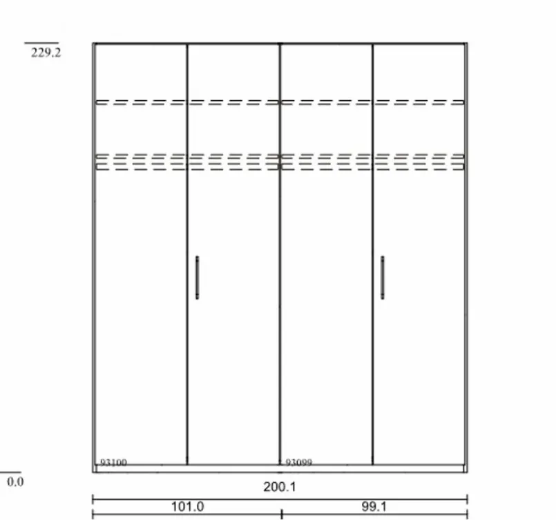 C.DISSELKAMP Kleiderschränke-Kleiderschrank Comfort-V 200 x 229 cm Taupe