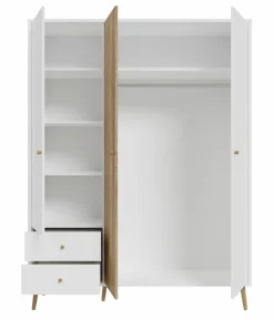 Kinderzimmer Schränke|Kinderzimmer Schränke|FORTE Kleiderschrank Harllson Weiß / Eiche
