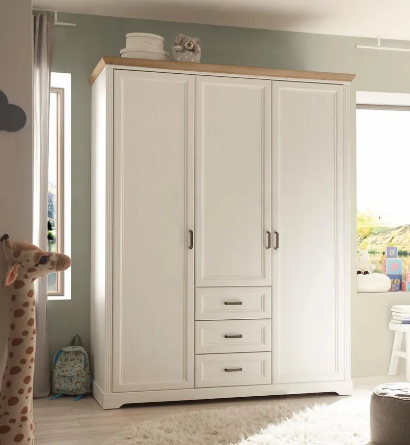 Babyzimmer Schränke & Regale|Babyzimmer Schränke & Regale|BEGABINO Kleiderschrank Jasmin 164 x 205 cm Weiß