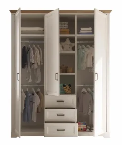 Babyzimmer Schränke & Regale|Babyzimmer Schränke & Regale|BEGABINO Kleiderschrank Jasmin 164 x 205 cm Weiß