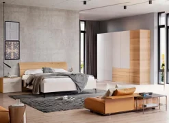 Clara Home Kleiderschränke-Kleiderschrank Lousada 302 x 235 cm Grau / Asteiche
