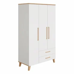 Paidi Kinderzimmer Schränke|Kinderzimmer Schränke-Kleiderschrank Oscar 124 x 206 cm Weiß