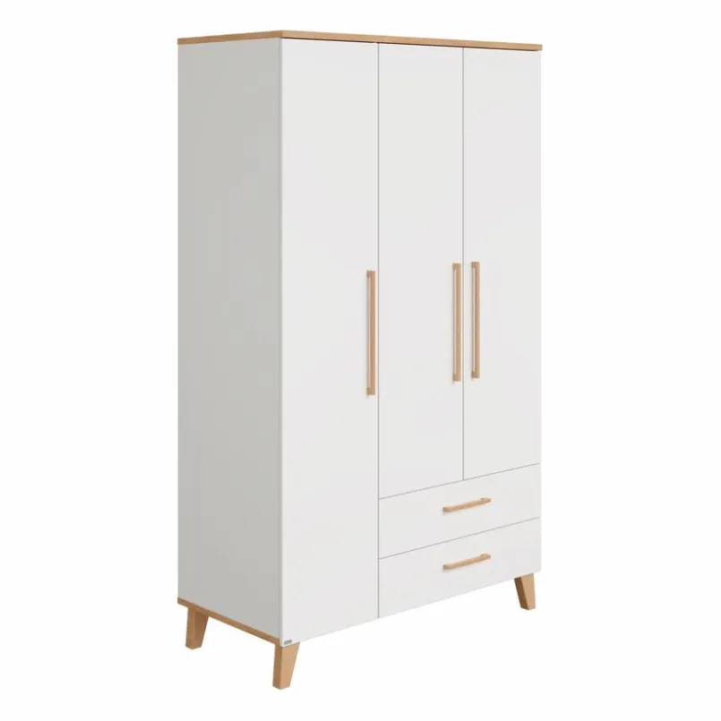 Paidi Kinderzimmer Schränke|Kinderzimmer Schränke-Kleiderschrank Oscar 124 x 206 cm Weiß