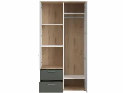 Wójcik Kinderzimmer Schränke|Kinderzimmer Schränke-Kleiderschrank Twenty 100 x 196 cm Weiß