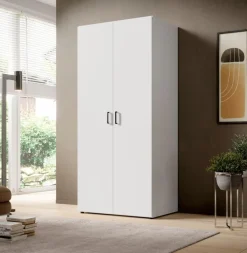 Kleiderschränke|Pol Power Kleiderschrank Barwite 80 x 190 cm Weiß