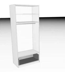 Kleiderschränke|Boegner Kleiderschrank Basic 100 x 244 cm Weiß