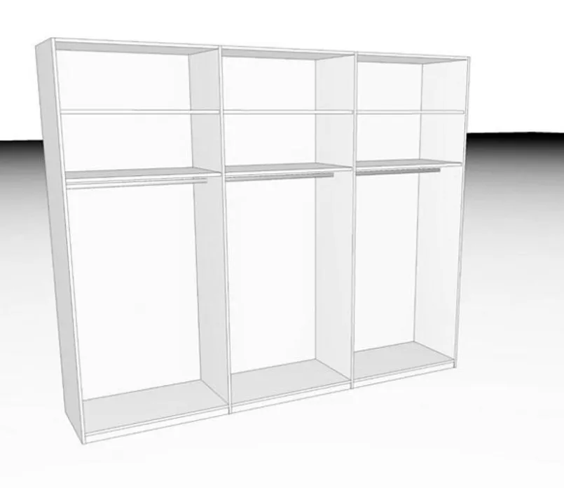 Boegner Kleiderschränke-Kleiderschrank Basic 300 x 244 cm Weiß