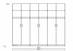 Boegner Kleiderschränke-Kleiderschrank Basic 300 x 244 cm Weiß