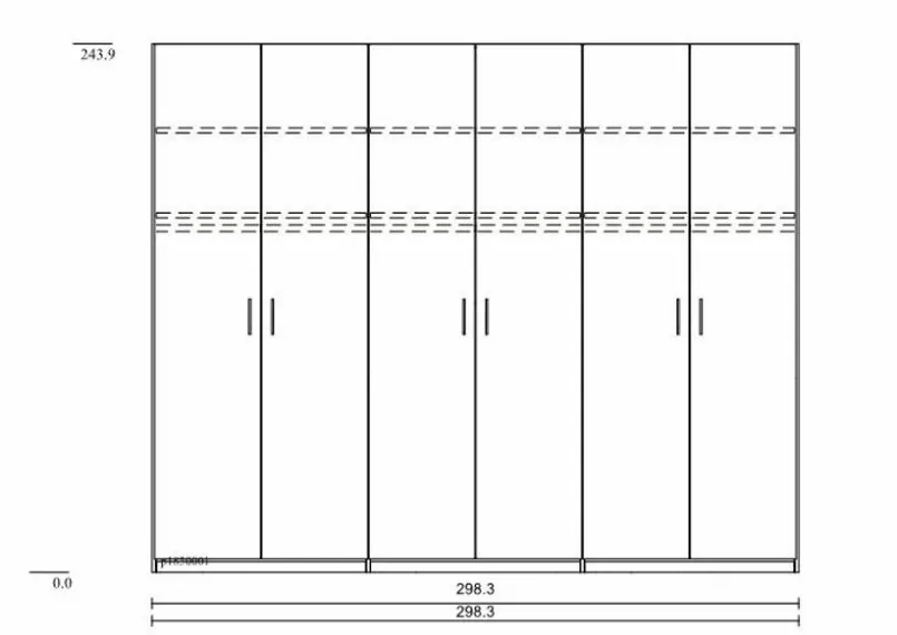 Boegner Kleiderschränke-Kleiderschrank Basic 300 x 244 cm Weiß
