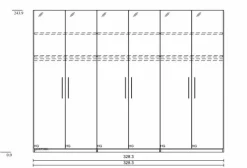 Boegner Kleiderschränke-Kleiderschrank Basic 330 x 244 cm Weiß