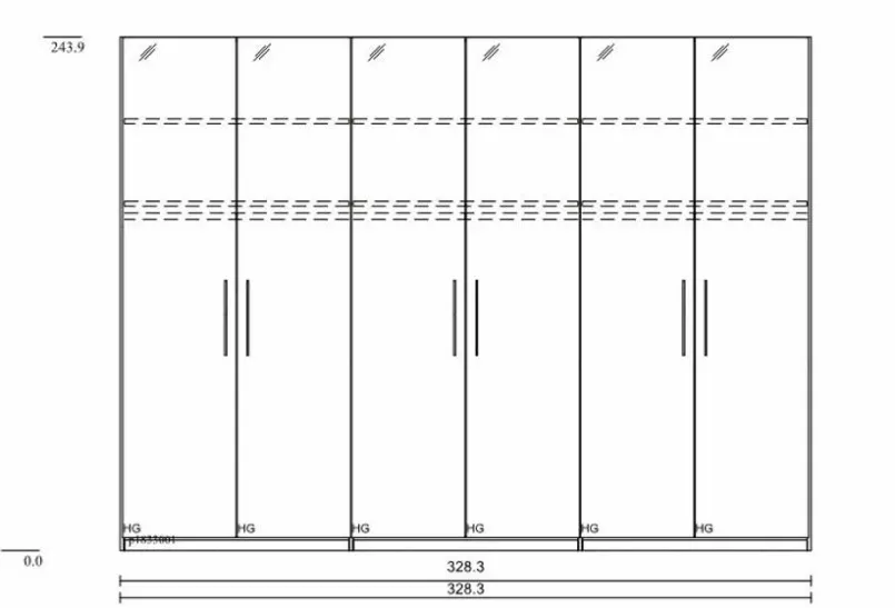 Boegner Kleiderschränke-Kleiderschrank Basic 330 x 244 cm Weiß