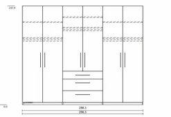 Kleiderschrank Basic 300 x 244 cm<Boegner