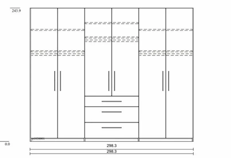 Kleiderschrank Basic 300 x 244 cm<Boegner