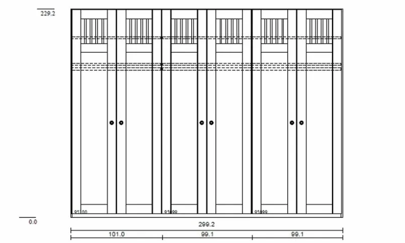 C.DISSELKAMP Kleiderschränke-Kleiderschrank Castellino 300 x 230 cm Weiß
