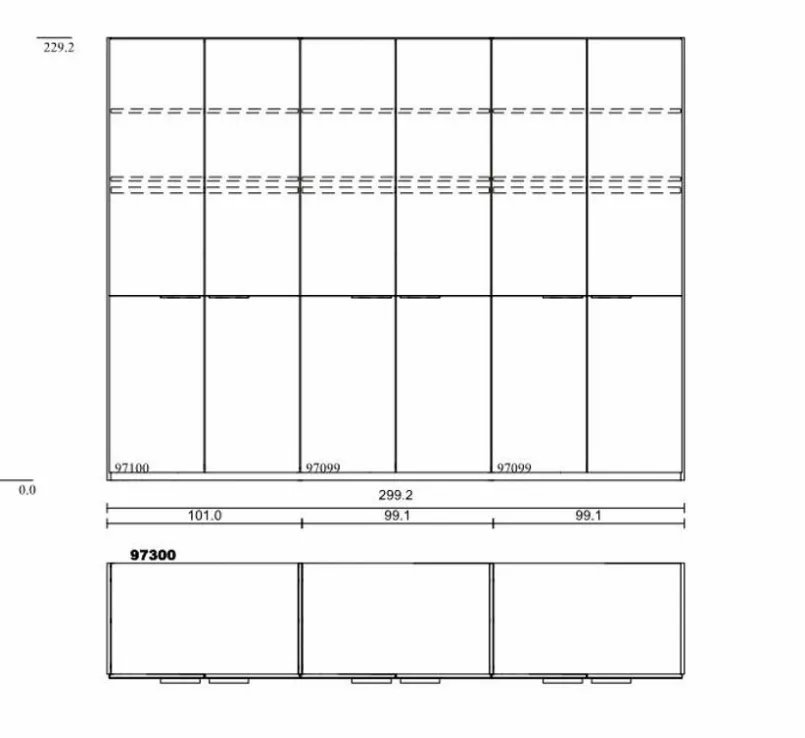 Kleiderschrank Cuneo 299 x 229 cm<C.DISSELKAMP Discount