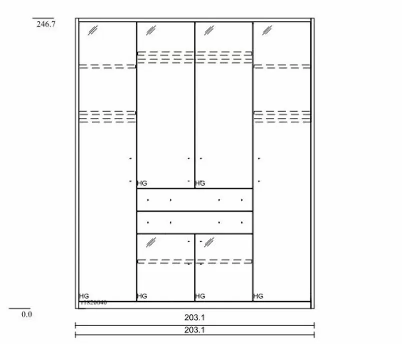 Kleiderschrank DeLuxe 203 x 247 cm<Boegner Online