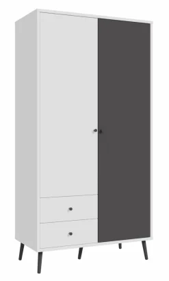 Kinderzimmer Schränke|Kinderzimmer Schränke|FORTE Kleiderschrank Harllson Weiß / Grau