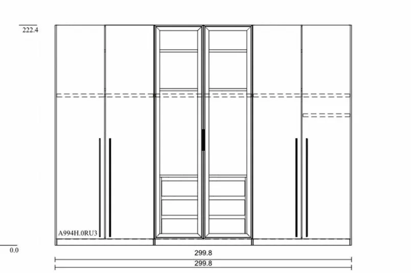 Kleiderschränke|set one by Musterring Kleiderschrank Henderson 300 x 223 cm Fango