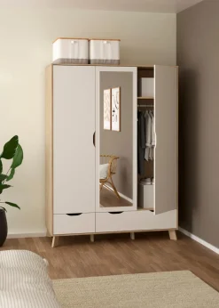 Tvilum Kinderzimmer Schränke|Kinderzimmer Schränke-Kleiderschrank Ikast 147 x 201 cm Weiß