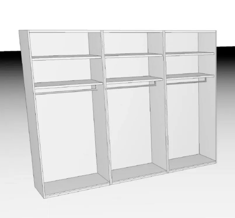 Kleiderschränke|Clara Home Kleiderschrank Lousada 300 x 235 cm Weiß