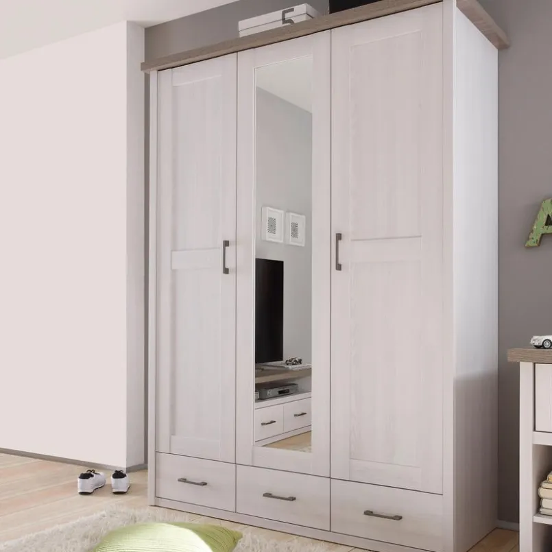 BEGABINO Kinderzimmer Schränke|Kinderzimmer Schränke-Kleiderschrank Luca 148 x 201 cm Weiß