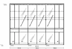 Kleiderschrank Onema 302 x 229 cm<DECKER Discount
