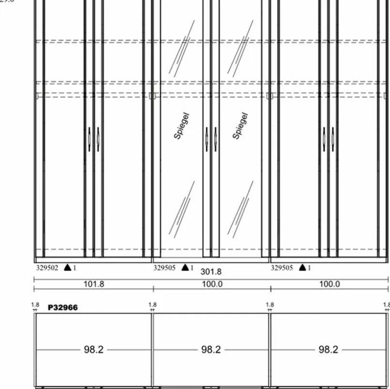 Kleiderschrank Premium 302 x 229 cm<DECKER Outlet
