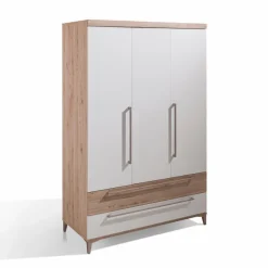 Paidi Babyzimmer Schränke & Regale|Babyzimmer Schränke & Regale-Kleiderschrank Remo 124 x 199 cm Eiche Bordeaux