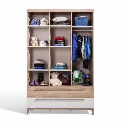 Paidi Babyzimmer Schränke & Regale|Babyzimmer Schränke & Regale-Kleiderschrank Remo 124 x 199 cm Eiche Bordeaux