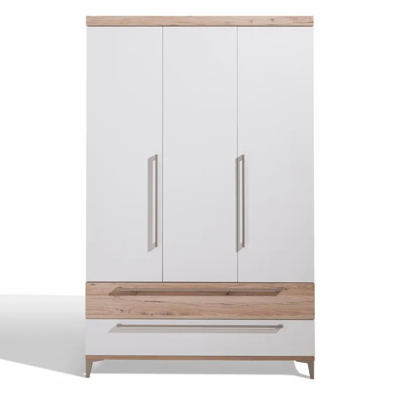 Paidi Babyzimmer Schränke & Regale|Babyzimmer Schränke & Regale-Kleiderschrank Remo 124 x 199 cm Eiche Bordeaux