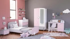 Kinderzimmer Schränke|Kinderzimmer Schränke|demeyere Kleiderschrank Stella 95 x 187 cm Rosa
