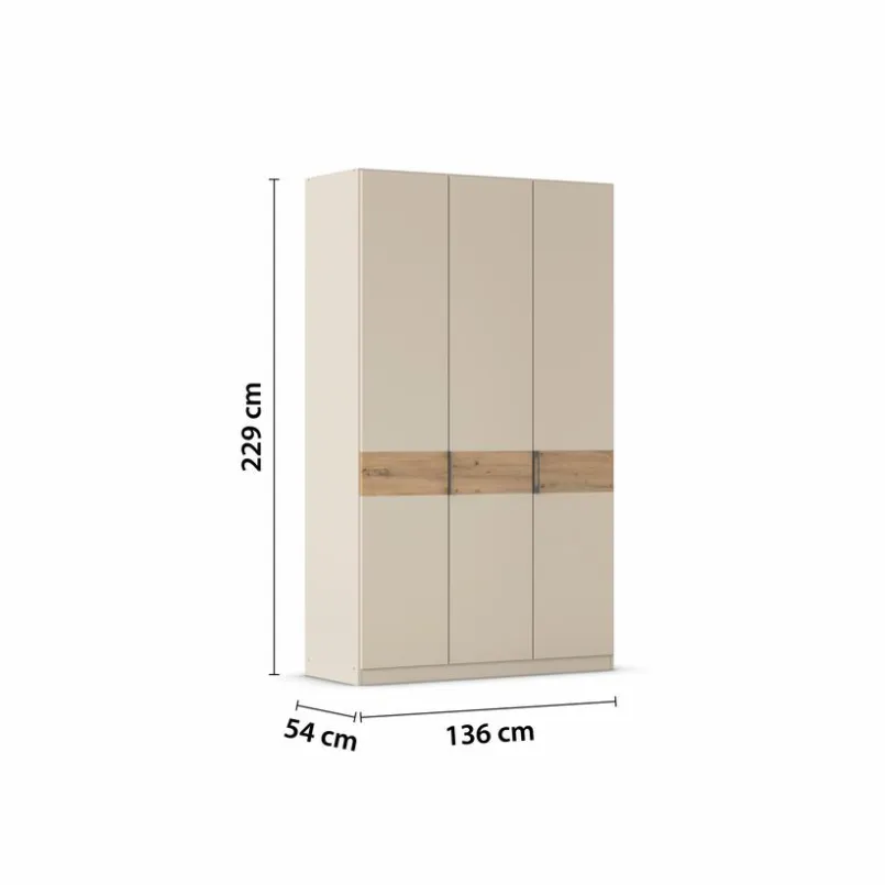 Kleiderschränke|rauch ORANGE Kleiderschrank Versity 136 x 229 cm Champagner