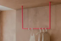 Metallbude Praktisch Im Flur-Kleiderstange Rubi 80x120 Pink