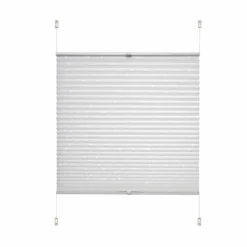 Liedeco Vorhänge & Gardinen-Klemmfix-Plissee 80 x 130 cm Weiß