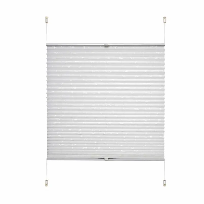 Liedeco Vorhänge & Gardinen-Klemmfix-Plissee 80 x 130 cm Weiß