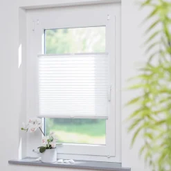 Vorhänge & Gardinen|Liedeco Klemmfix-Plissee Easy 90 x 130 cm Weiß