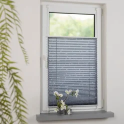 Vorhänge & Gardinen|Liedeco Klemmfix-Plissee Ranke 50 x 130 cm Grau