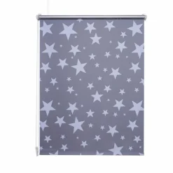Vorhänge & Gardinen|Liedeco Klemmfix-Rollo Sterne 75 x 150 cm Grau