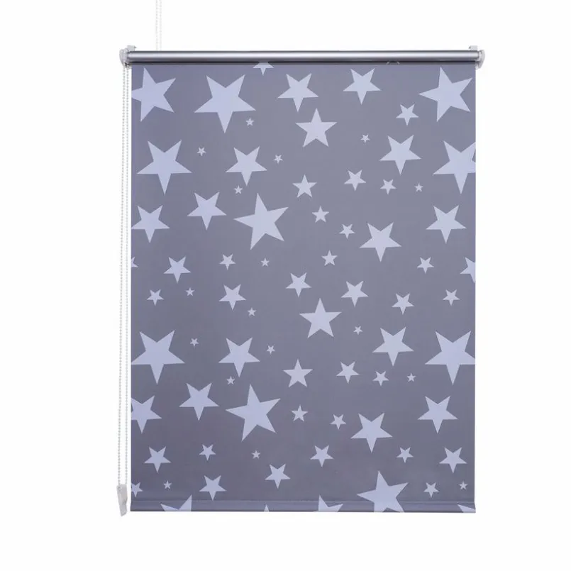 Vorhänge & Gardinen|Liedeco Klemmfix-Rollo Sterne 75 x 150 cm Grau