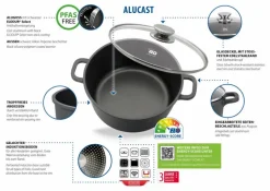 Töpfe|ELO Kochtopf Alucast 20 cm Schwarz