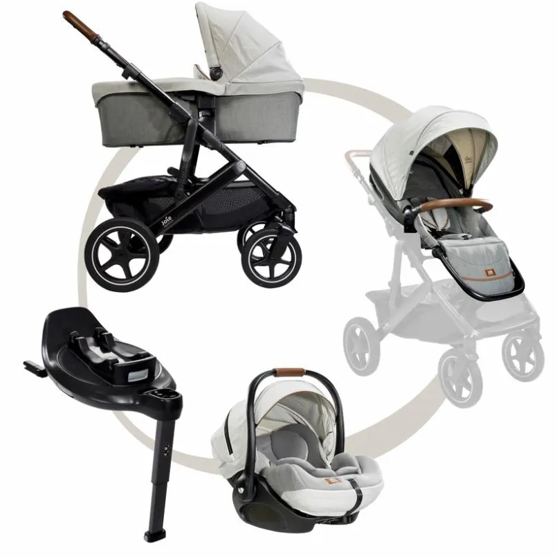 Kombi-Kinderwagen|Joie Signature Kombi-Kinderwagen-Set Vinca 2in1 Oyster