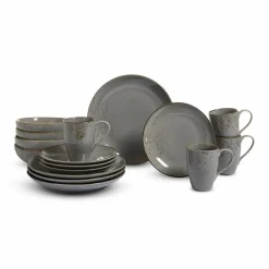 CreaTable Geschirr-Kombiservice Nature Collection 16tlg. Grau